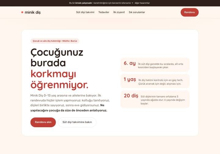 Aile tasarımı — krem zemin, mercan vurgu, yumuşak köşeler