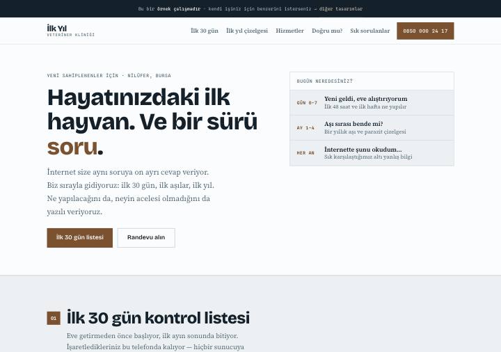 İlk yıl tasarımı — ferah düzen, ilk 30 gün kontrol listesi